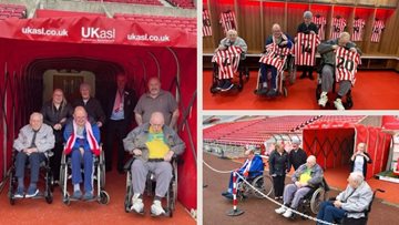 Sunderland care home Residents enjoy a tour of the Stadium of Light